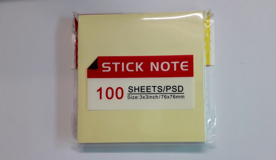 combo 5 XẤP GIẤY NOTE ( giấy ghi chú) 3x3 inch ( 76 x 76 mm) ( màu vàng)