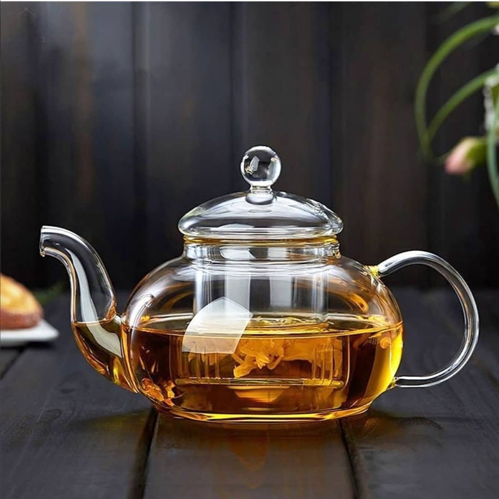 Ấm pha trà kèm lõi lọc thủy tinh chịu nhiệt cao cấp 600ml