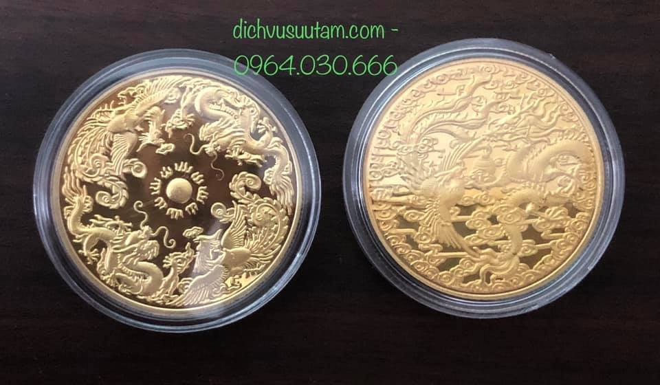 Xu Long Phụng Sum Vầy ý nghĩa kèm túi gấm may mắn