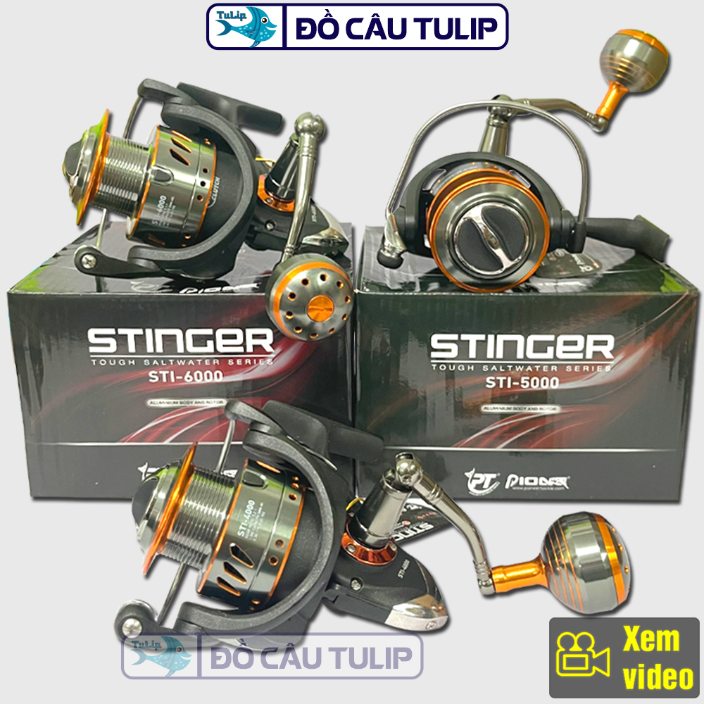Máy Câu Cá CAO CẤP PIONEER STRINGER STI ĐỦ MÃ KHÁCH CHỌN STI 4000 / STI 5000 / STI 6000 - Máy Câu Kim Loại Gía Rẻ , Máy Câu Gía Rẻ , Máy Câu Full Kim Loại ĐỒ CÂU TULIP
