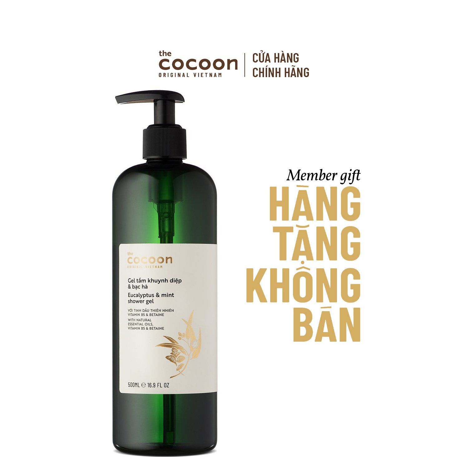 Membergift - gel tắm khuynh diệp & bạc hà cocoon 500ml