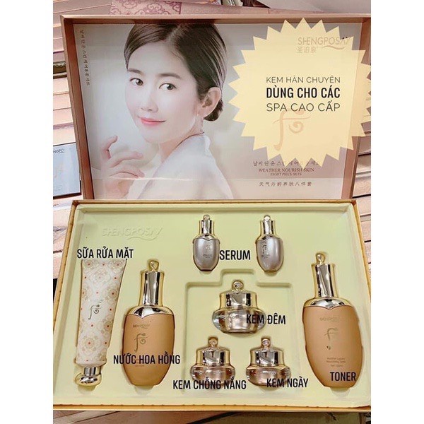 Bộ mỹ phẩm dưỡng da Shengposay mờ thâm m, tàn nhang hiệu quả tặng kèm mặt nạ