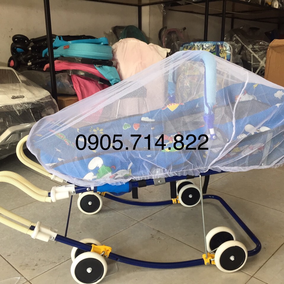 NÔI NHÚN KÈM MÀN CHỐNG MUỖI CHO BÉ