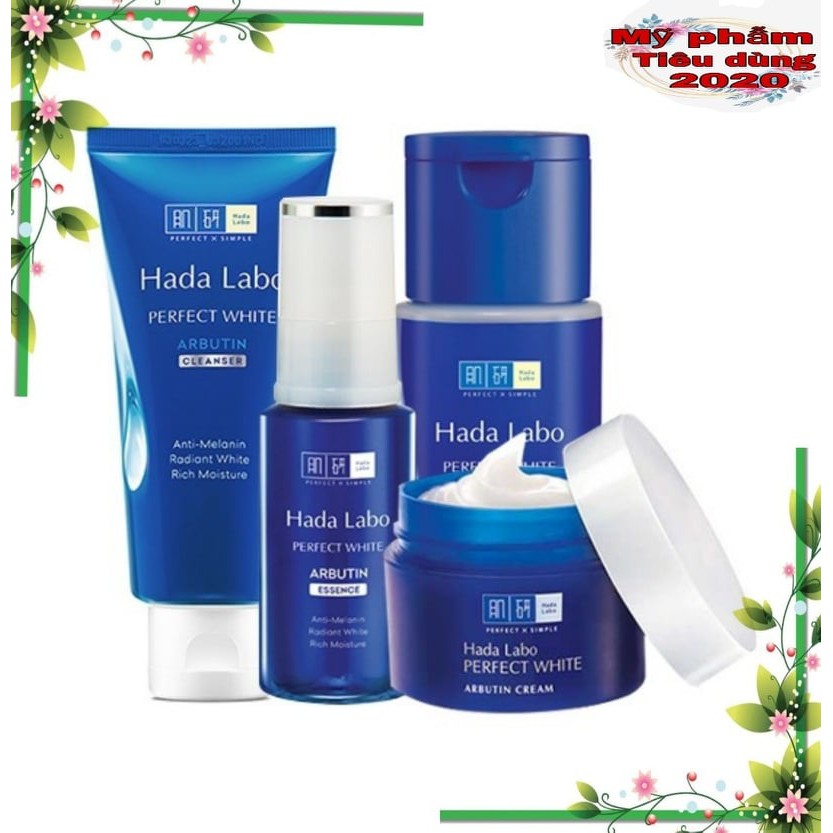 Combo Bộ dưỡng trắng da Hada Labo Perfect White