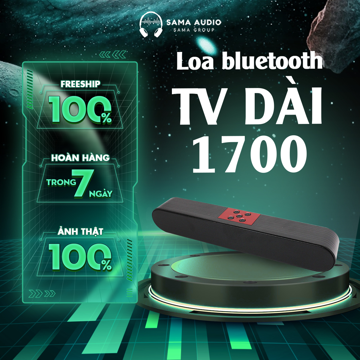 Loa Bluetooth - Loa Tivi Dài 1700 - Loa Vi Tính Soundbar Âm Thanh Sống Động- Hỗ trợ USB/Thẻ Nhớ