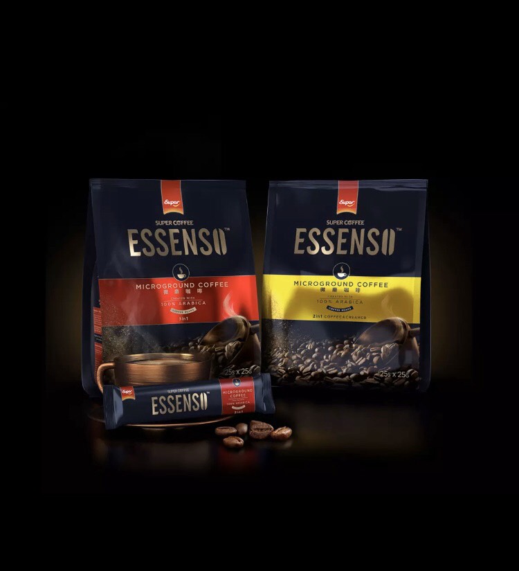 Cà phê hòa tan 3 in 1 Super Essenso Microground Coffee 3 in 1 Coffee Beans 20 x 25g