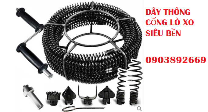 Dây thông tắc cống lò xo dùng tay quay 9m