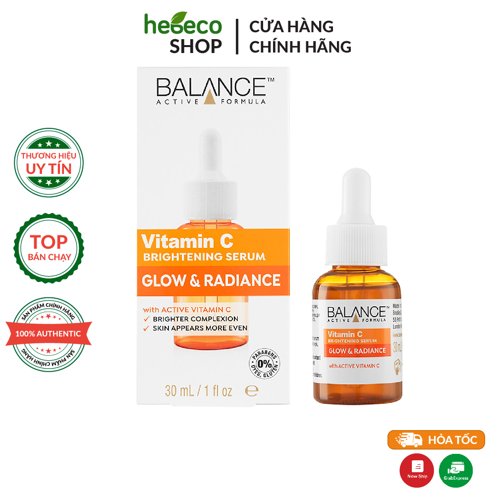 Tinh chất làm mờ thâm nám balance vitamin c brightening serum glow & radiance serum 30ml - anh, cam kết hàng đúng mô tả, chất lượng đảm bảo an toàn đến sức khỏe người sử dụng
