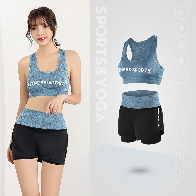 [HCM]Set bộ tập gym quần đùi short thể thao và áo bra thể thao KENZI-23