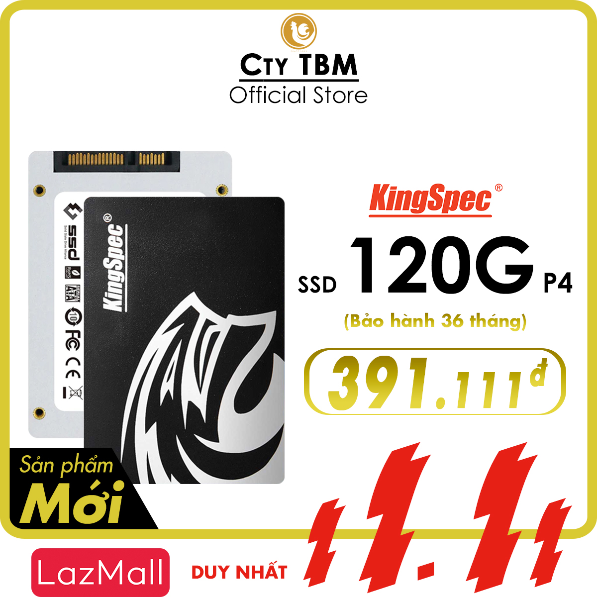 Ổ cứng SSD 120GB Kingspec cho Laptop , PC / 2.5 SATA , BH 3 năm - MỚI [ Chính Hãng ]