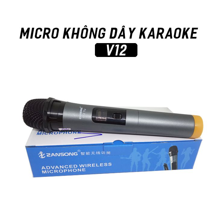 Micro không dây ZanSong V12 cho âm ly, loa kéo