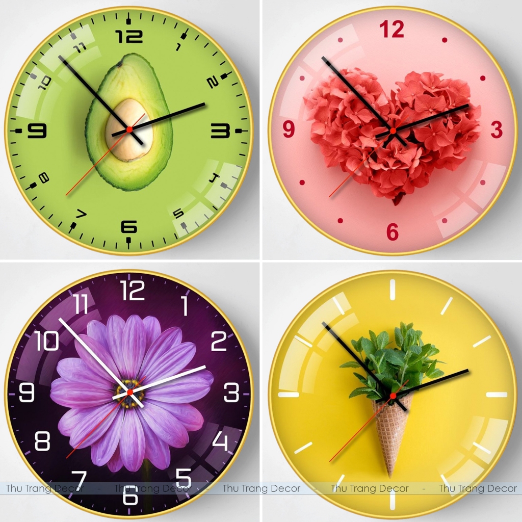 Đồng Hồ Tráng Gương Nghệ Thuật In UV 5D Cao Cấp Thu Trang Decor