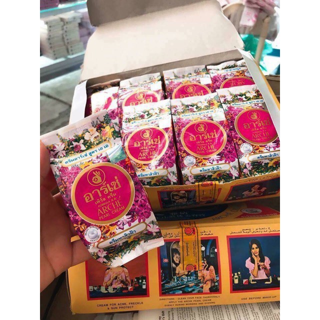 5 Hộp kem trắng da mờ nám tàn nhàng Arche Pearl Cream