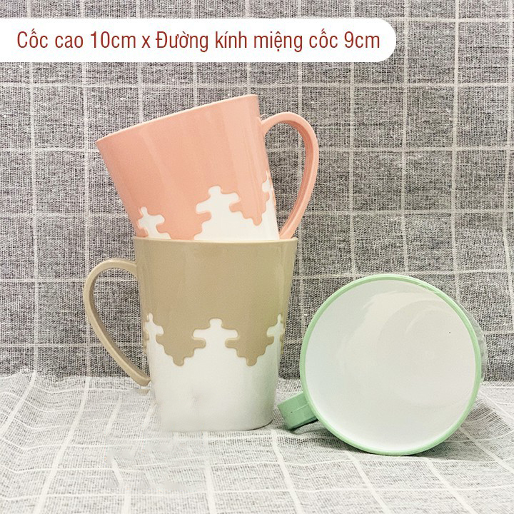 Cốc nhựa uống nước phối màu cao cấp -GD257