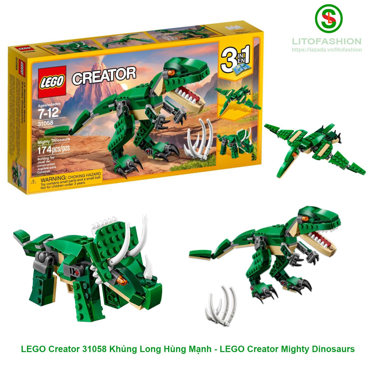 Lego creator 31058 khủng long hùng mạnh 3in1 - lego creator mighty dinosaurs