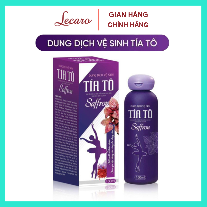 Dung dịch vệ sinh phụ nữ Tía Tô Saffron 150ml hàng chính hãng - Lecaro Store