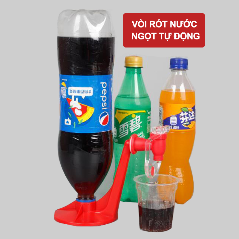 Vòi rót nước ngọt sáng tạo, Máy rót nước ngọt có gas dạng tay ấn để bàn