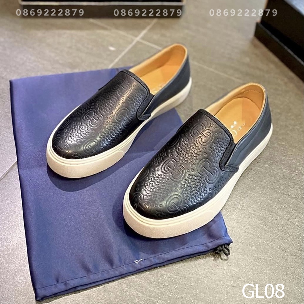 Giày lười nam cao cấp leeza lười gucci mã gl08