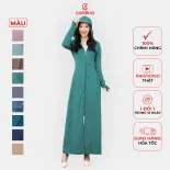 Áo Chống Nắng Nữ CARDINA 2 Lớp Dáng Dài Liền Thân Chất Thun Lạnh Nhật Cao Cấp 1BC