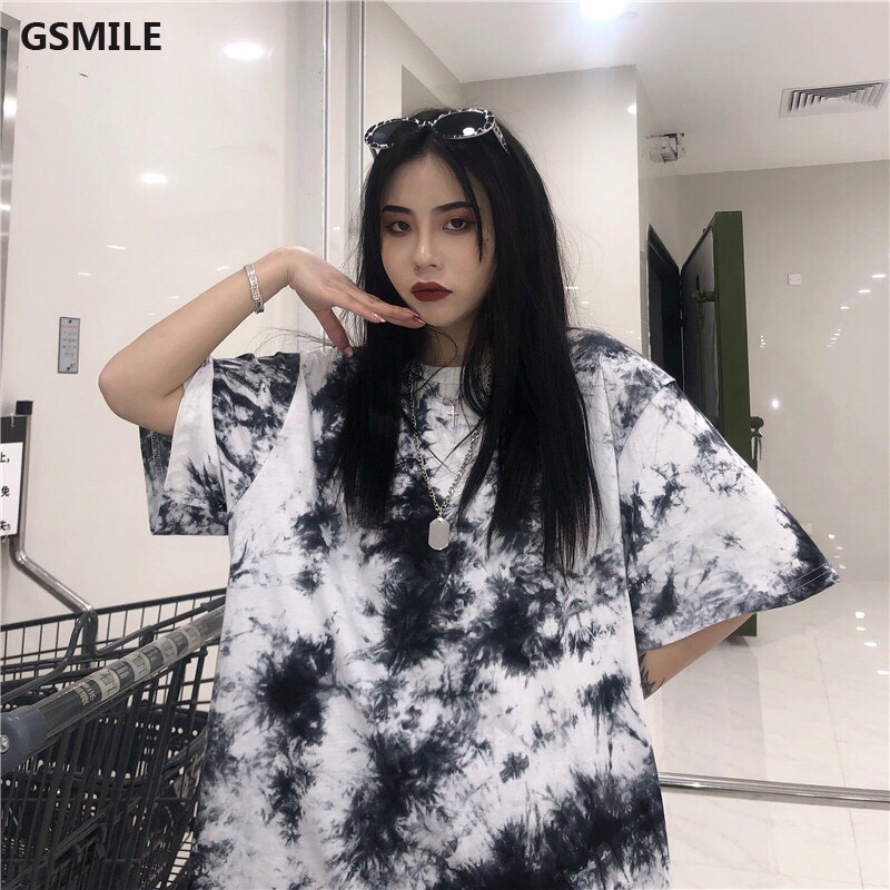 Áo thun loang màu - áo thun nam nữ loang màu bầu trời siêu đẹp chất cotton mịn đẹp m5