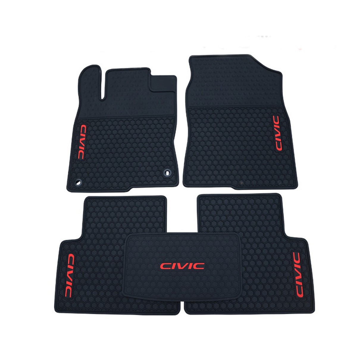 Thảm Sàn, Lót Sàn Cao Su 3D Không Mùi Cao Cấp Dành Cho Xe Honda Civic 2016-2021