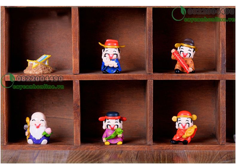 Bộ tượng Phúc Lộc Thọ trang trí ô tô - để bàn - trang trí tiểu cảnh - tượng phong thủy