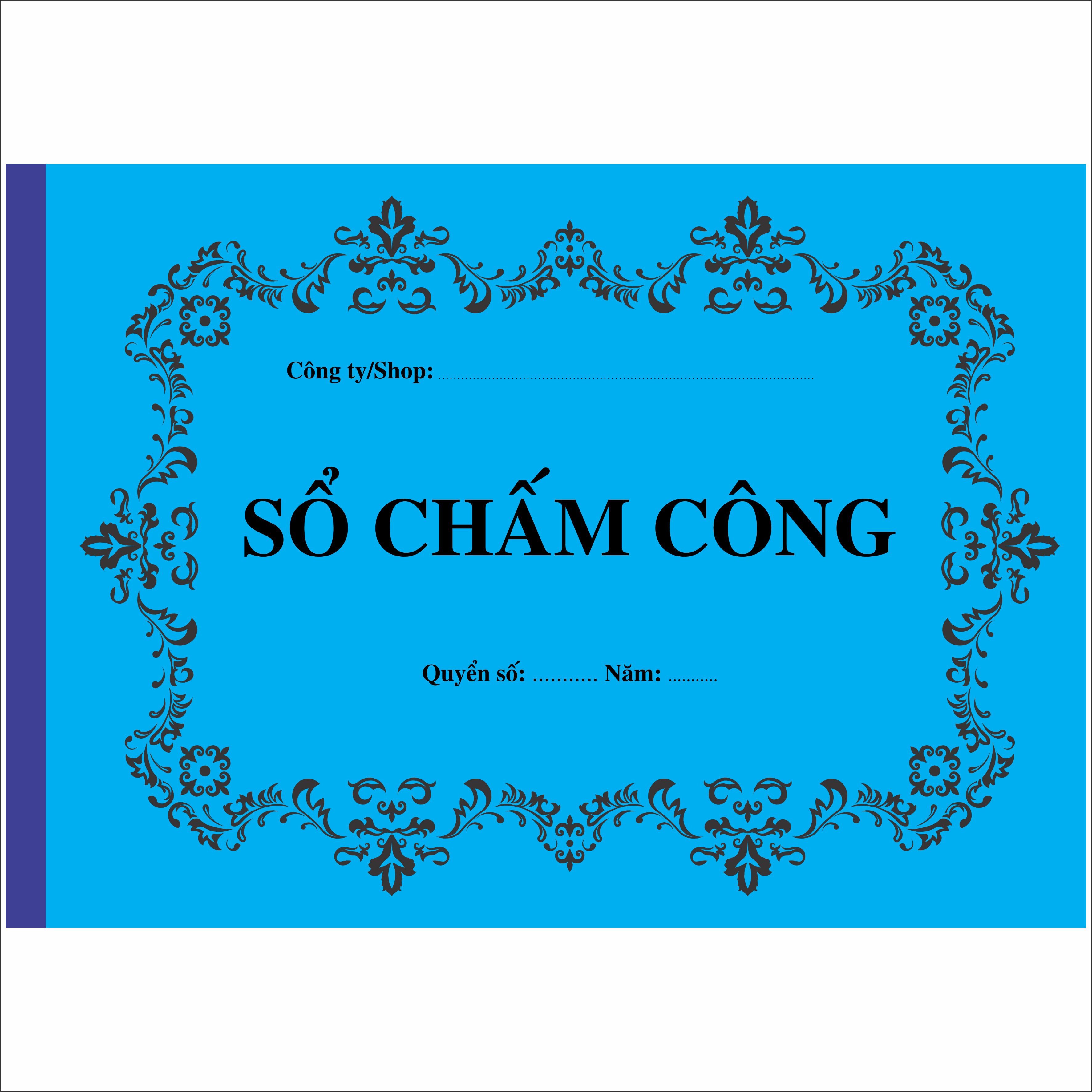 Sổ chấm công MẪU MỚI, sổ chấm công nhân viên spa, cửa hàng, công ty theo tháng