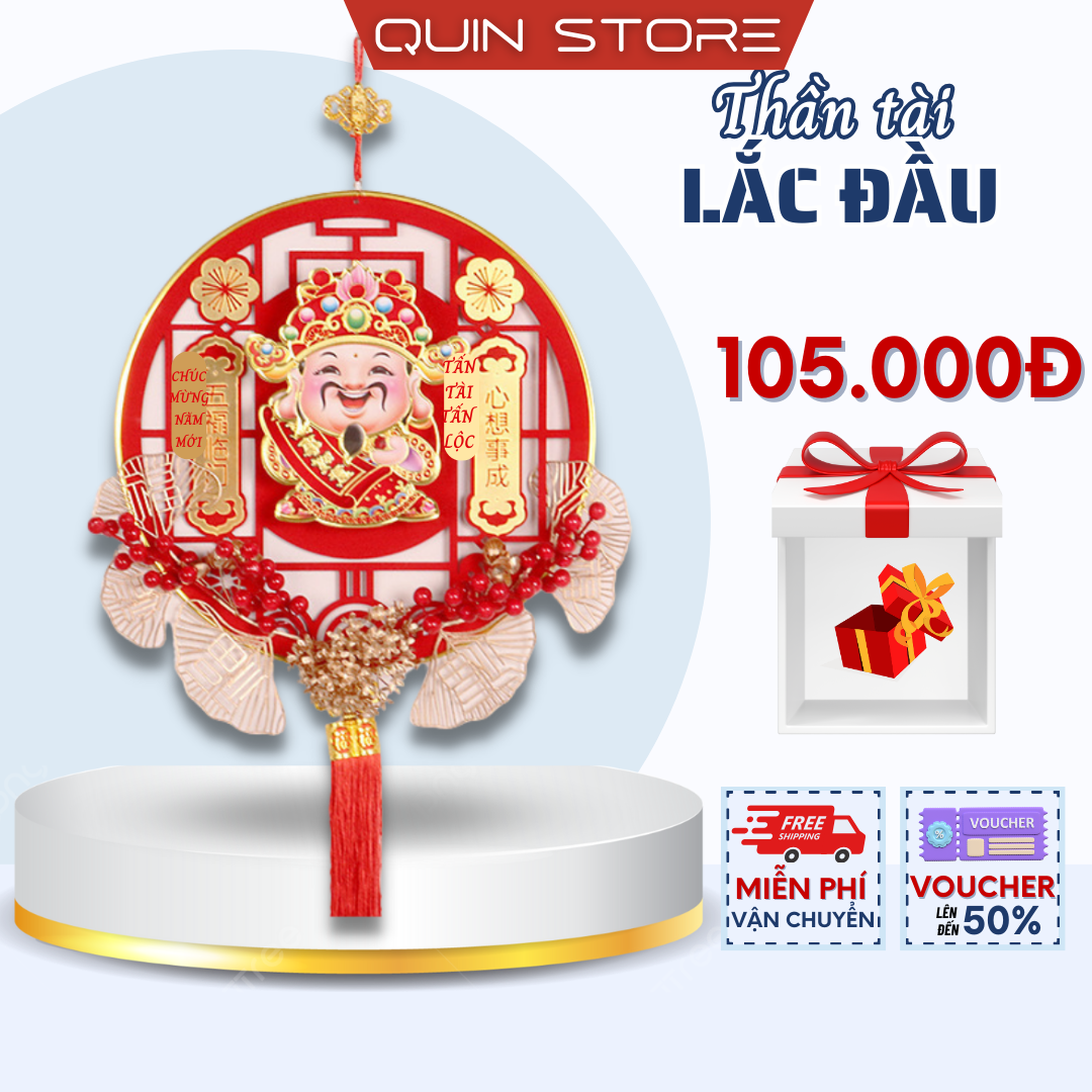 Dải Treo Thần Tài Lắc Đầu Gọi Tài Lộc Thần Tài Tết Cầu May Mắn Tài Lộc. Đồ trang trí Thần Tài Tết Nhiều màu sắc