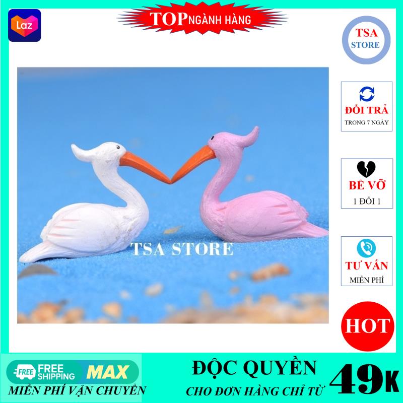 Tiểu cảnh mini Chú bồ nông trang trí tiểu cảnh sen đá/chậu cây mini/terrarium/hồ cá/bonsai/hòn non bộ/sen đá/xương rồng TSA STORE