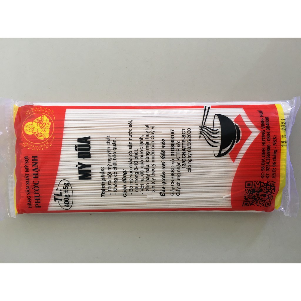 3 gói mỳ đũa phước hạnh 400g - đặc sản huế
