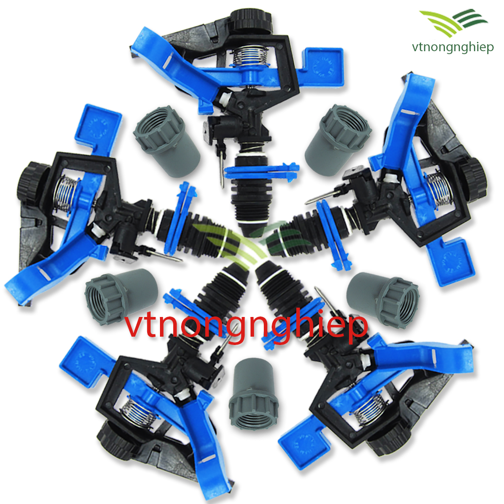 5 Béc tưới cây BB-904 + 5 nối ren 21mm, béc tưới cánh đập chỉnh góc