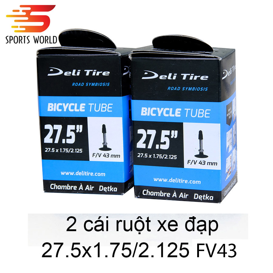 Ruột xe đạp 27.5x1.75 van xe đạp dài 43mm Deli Tire