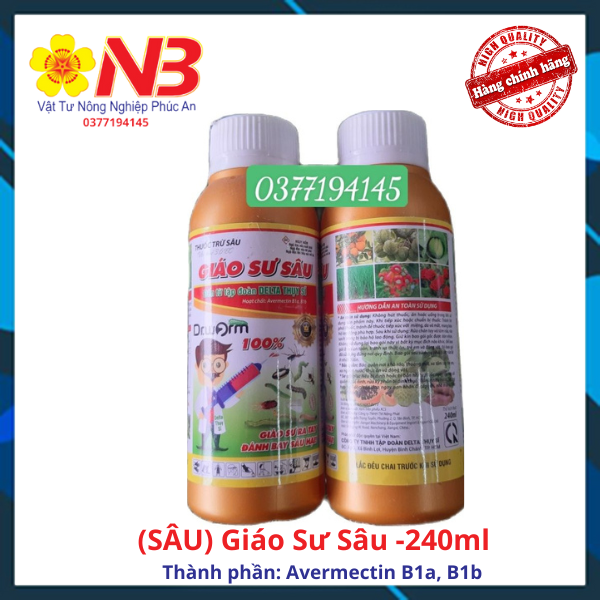 Thuốc trừ sâu voi thai 3.6ec- giáo sư sâu- 240ml delta thụy sỹ