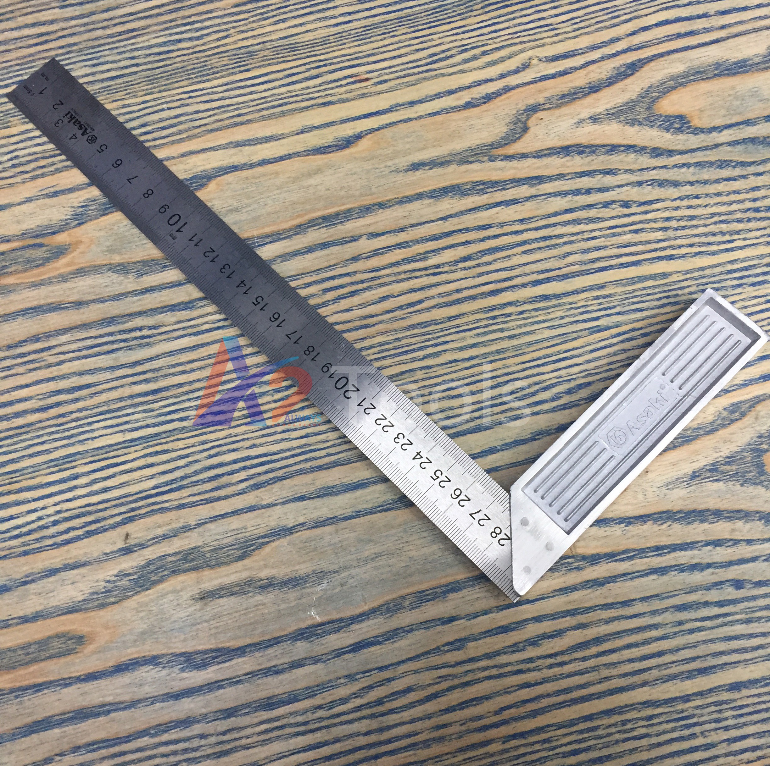 Thước eke mộc 300mm asaki ak-2643