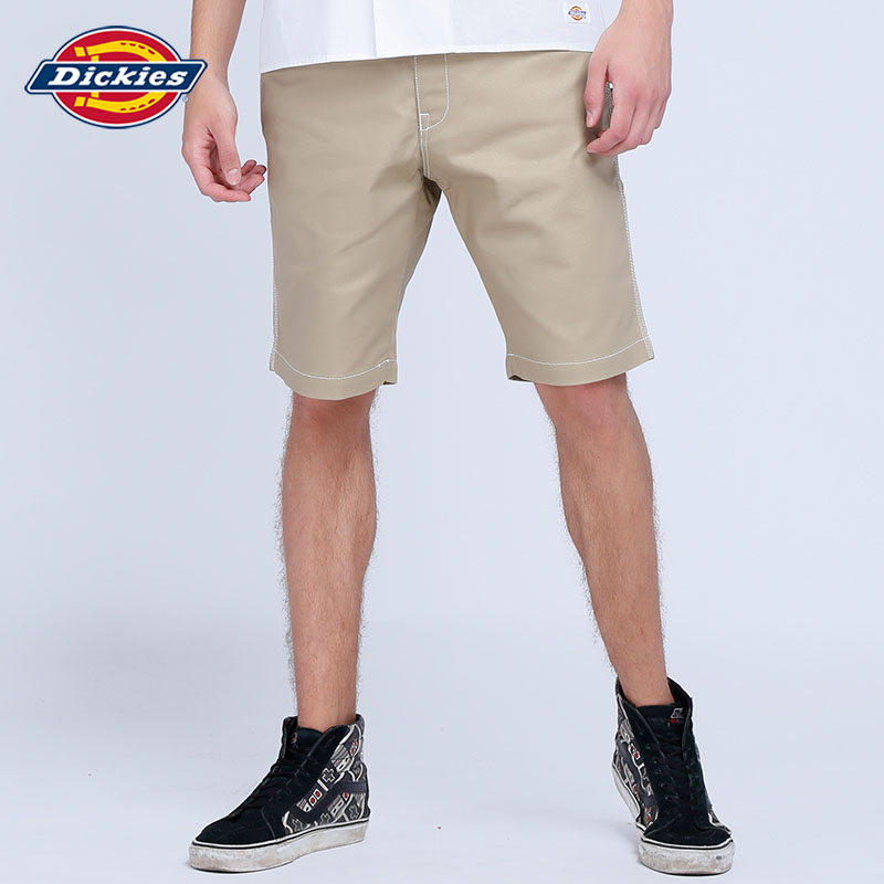 [HCM]Quần shorts dickies kaki chỉ trắng nổi được thiết kế với dáng quần suông kết hợp với chất liệu ít nhăn thoáng mát