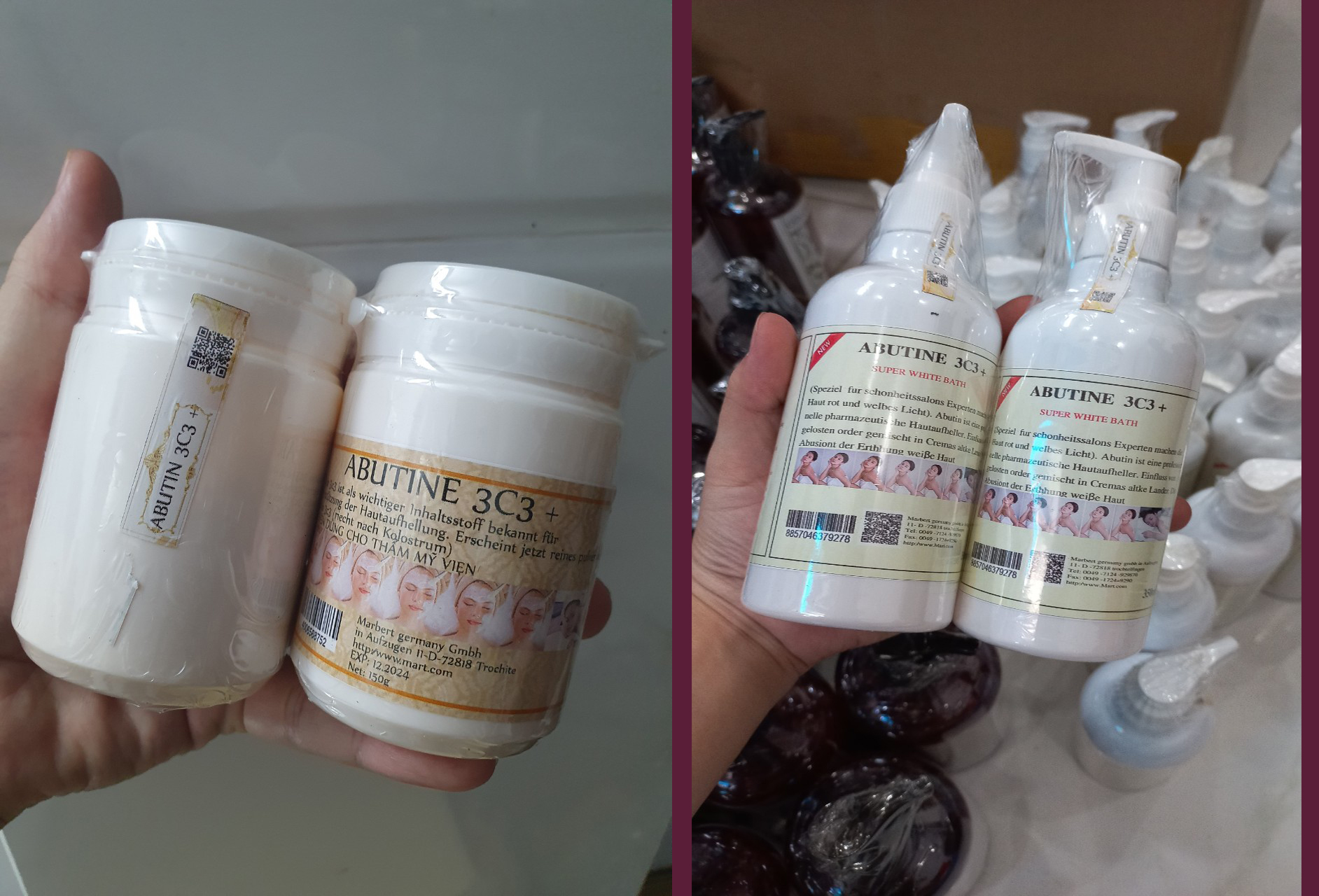 Trắng nhanh sau 5 phút - tắm trắng đỉnh của chóp - tắm trắng 3c3 - tặng kèm kem kích trắng 3c3
