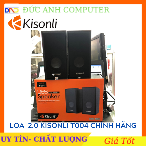 Loa vi tính 2.0 kisonli t-004 3w x 2 âm thanh cực hay - hãng phân phối full box bảo hành 12 tháng