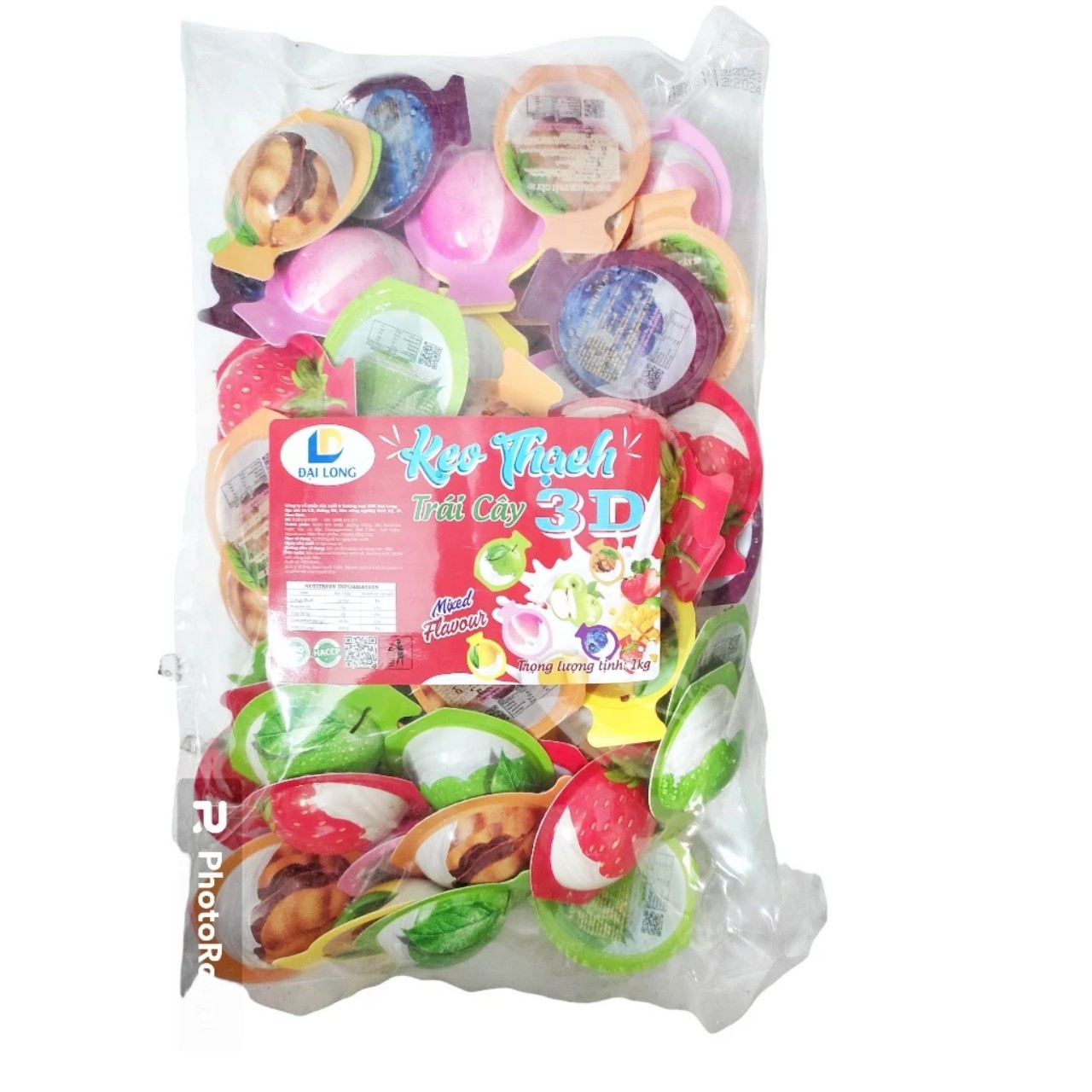 200g kẹo thạch trái cây 3d đại long, ăn vặt siêu ngon