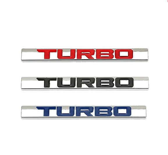 Tem chữ TURBO dán trang trí xe ô tô