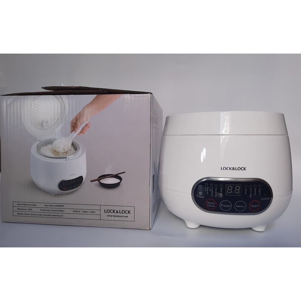 Nồi cơm điện tử mini đa năng 0.8l lock&lock-ejr326wht