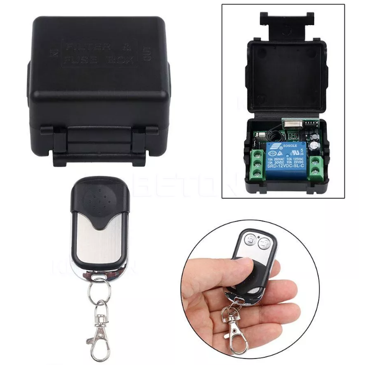 Công tắc điều khiển từ xa không dây 433mhz DC 12V 10A 1CH Mô-đun bộ thu tiếp sóng RF Bộ điều khiển từ xa Bộ điều khiển từ xa Sao chép tự động Bộ sao chép Chìa khóa thông minh cho cửa nhà để xe ô tô