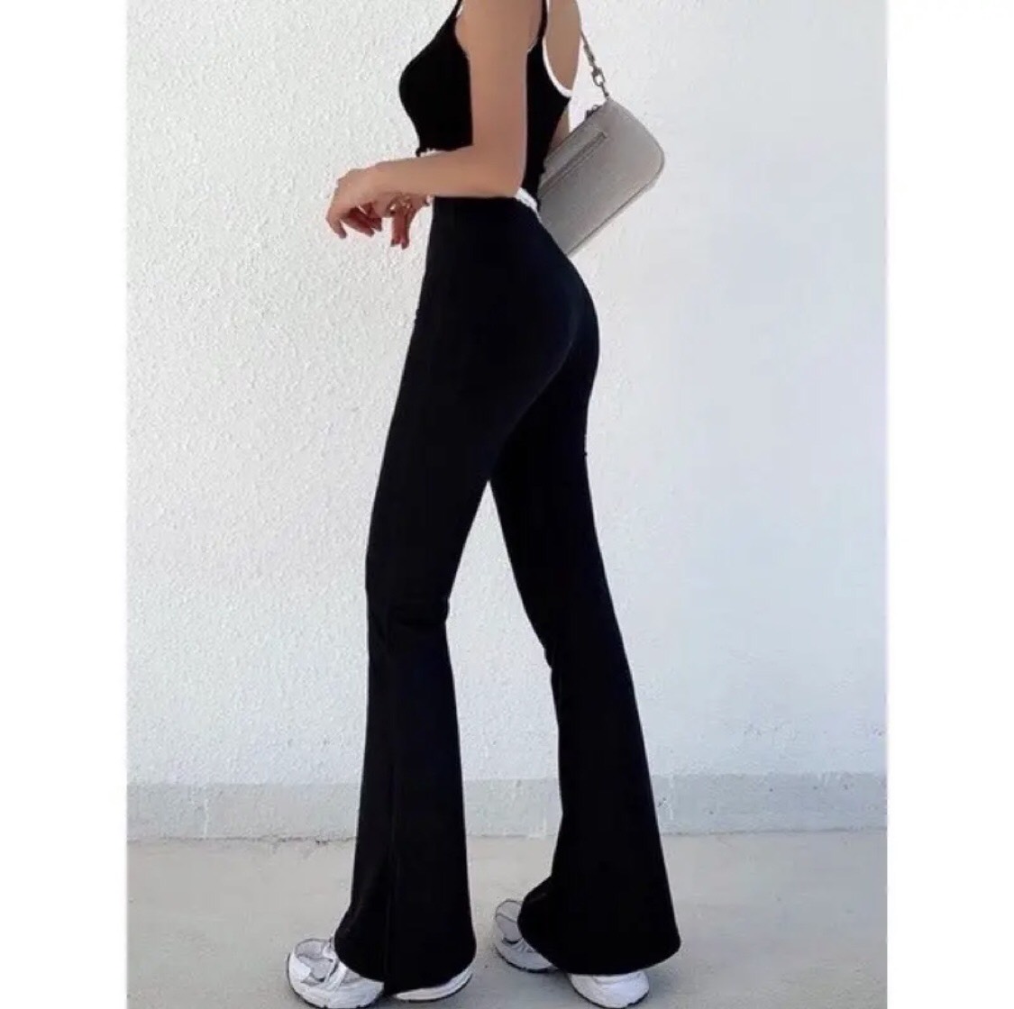 Quần Legging Ống Loe Cạp Cao Chất Umi Hàn Hack Dáng New