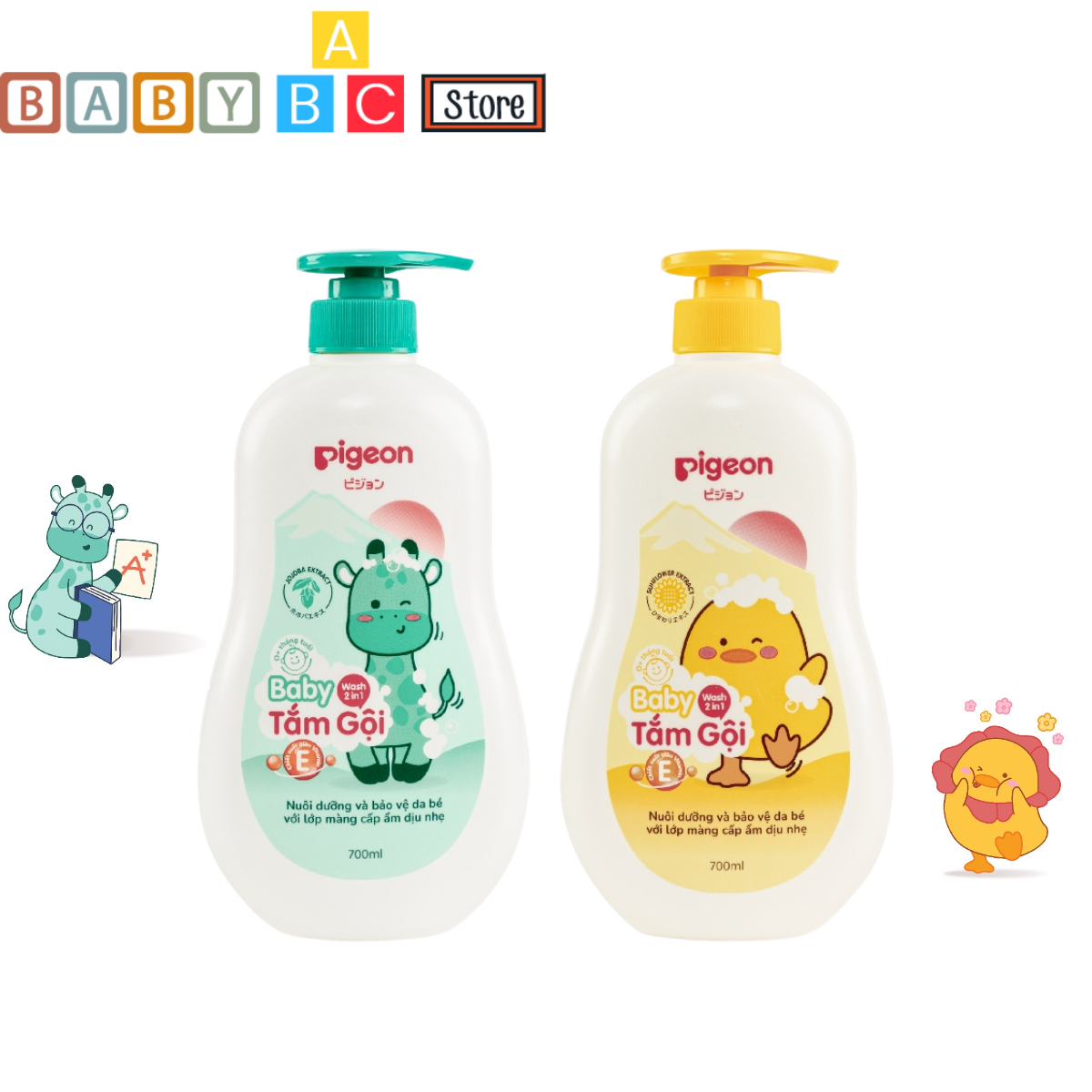 Sữa Tắm Gội Pigeon 700ml Sữa Tắm Gội Chăm Sóc Cơ Thể Trẻ Em Toàn Thân An Toàn Cho Bé Sơ Sinh