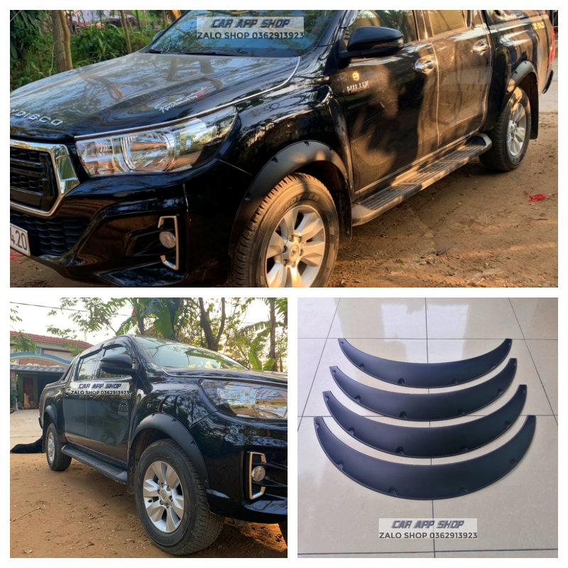 Cua lốp Chắn bùn  Xe Toyota Hilux , Xe Bán Tải Hàng Loại 1 Lắp Cho Các Đời 2004-2015, 2016-2020 Làm Đẹp Bảo Vệ