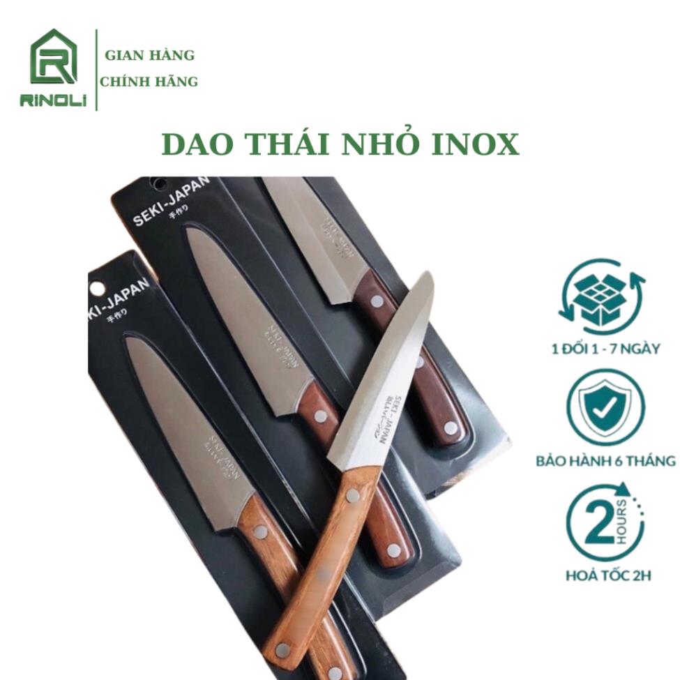 Dao thái nhỏ inox gọt trái cây, hoa quả- RINOLI
