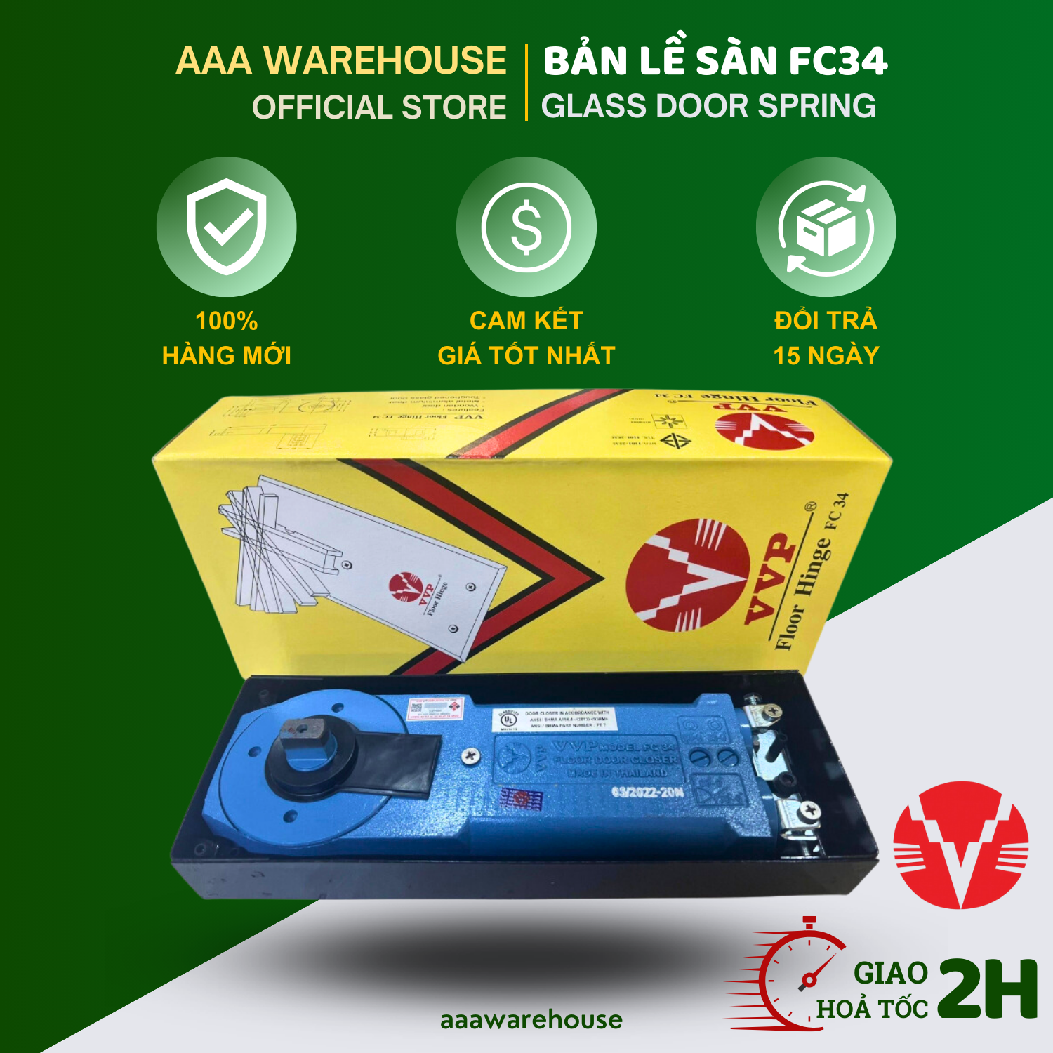 Bản lề sàn thuỷ lực fc-34 vvp thái lan 105kg 150kg