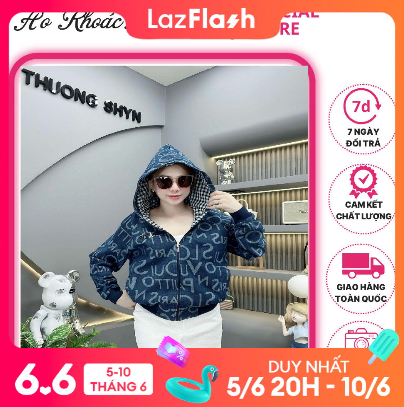 Áo khoác nữ thời ttrang jeans quảng châu size lớn 70kg