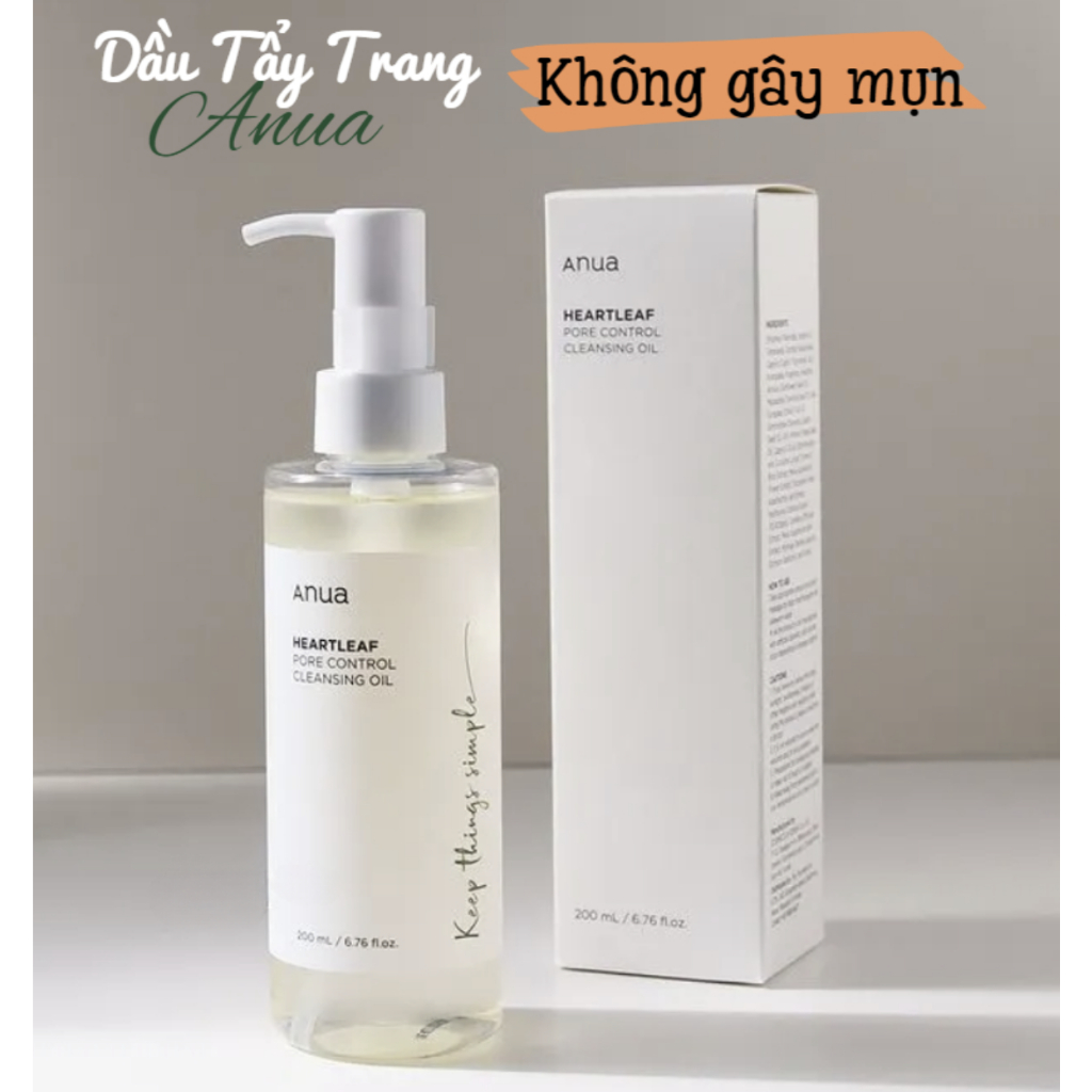 Dầu Tẩy Trang Diếp Cá Không Gây Mụn Anua HEARTLEAF PORE CONTROL CLEANSING OIL 200ML - 3