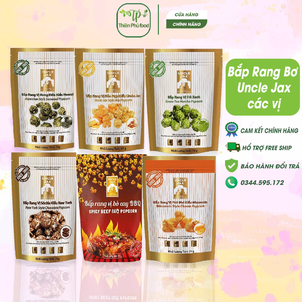 Bắp rang bơ uncle jax đủ các vị