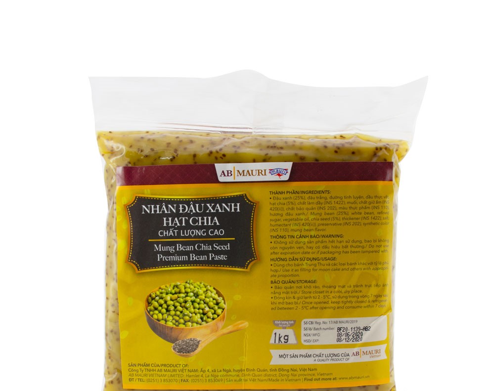 Nhân đậu xanh hạt chia mauri 1kg